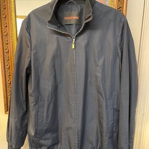 Mens BALLY Harrington Jacket Blue SZ 44 Italy